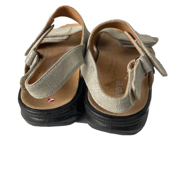 Revere Women's Como Back Strap Sandals Gold Wash size 5 MINT - Picture 6 of 9